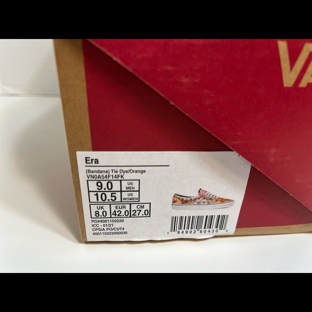 Vans Era Skull Bandana Tie -Dye Shoes - Picture 9 of 9